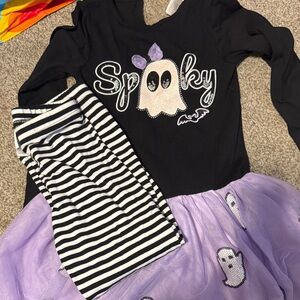 Spooky Halloween Ghost Set - Black and Lavender